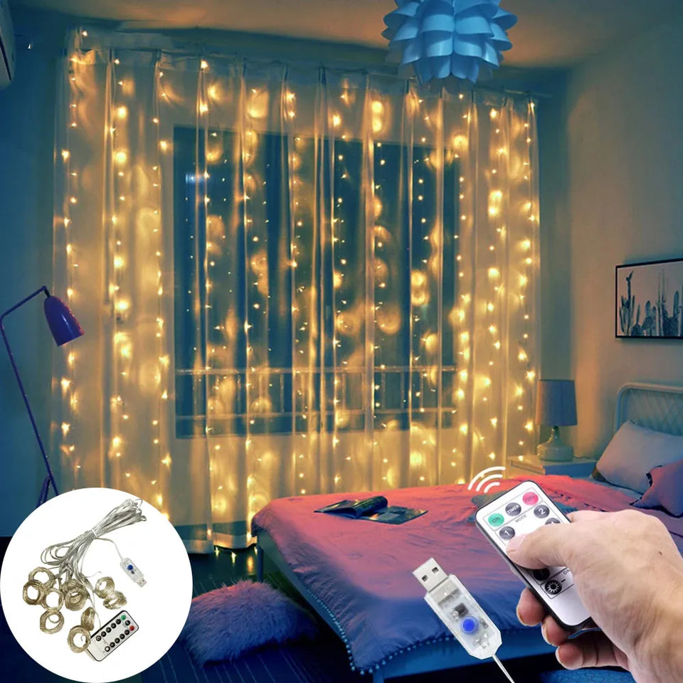 Fairy String Curtain Lights